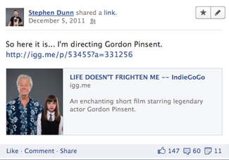 Life Doesn't Frighten Me - Facebook Announcement