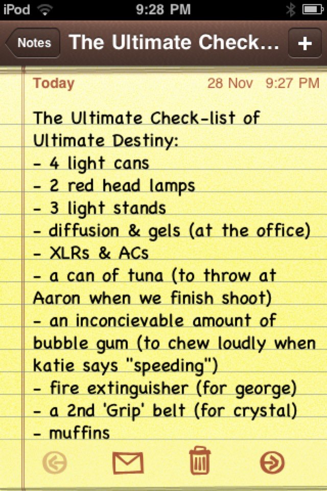 Making Your List and Checking it Twice!